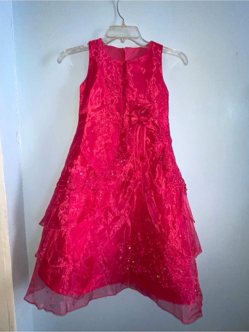 No Tags Girls Pink Lace Flower Party Dress. Measurements in Description